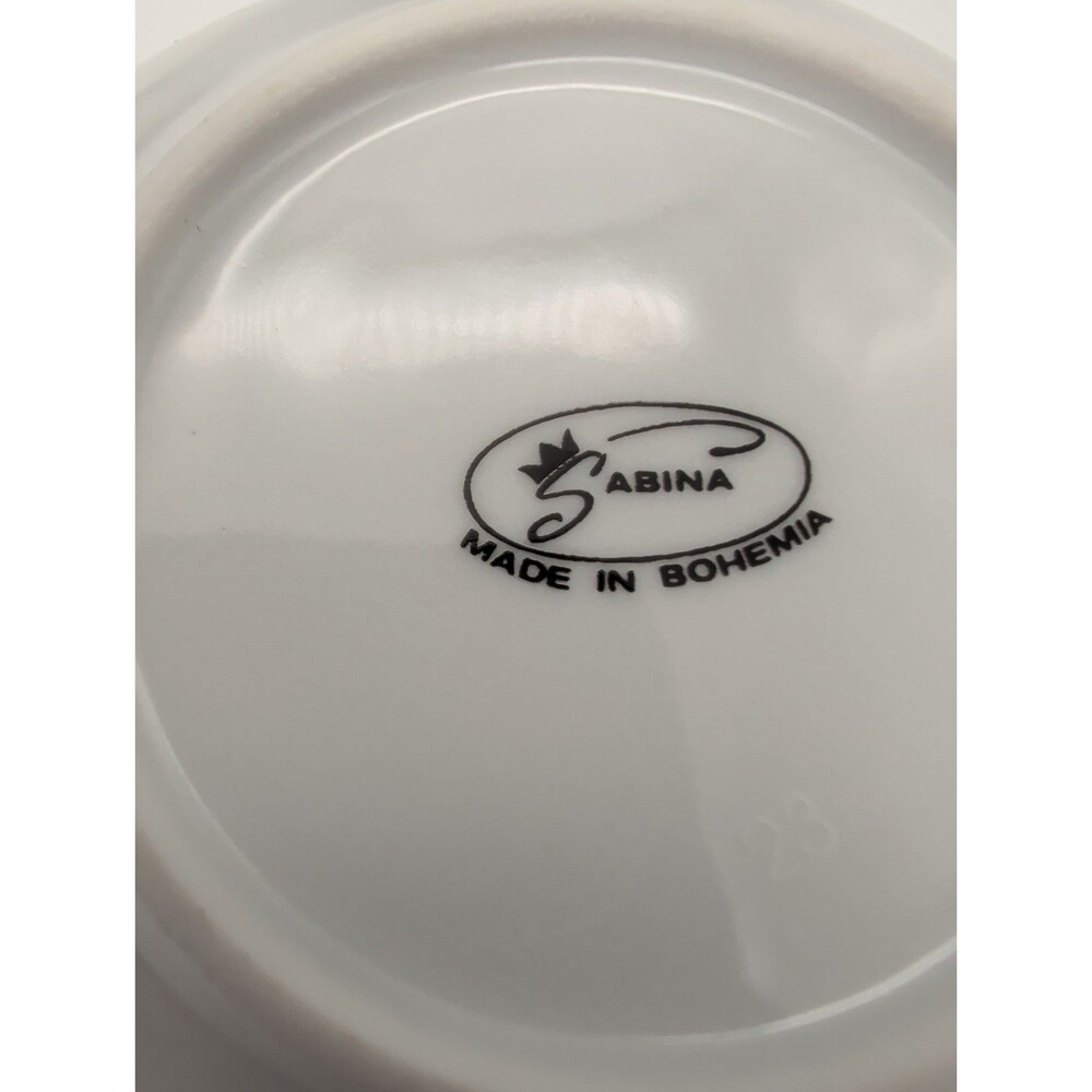 12 Sabina China Berry Dessert Bowls White 5" Bohemia Raised Scallop Rim - Picture 5 of 6